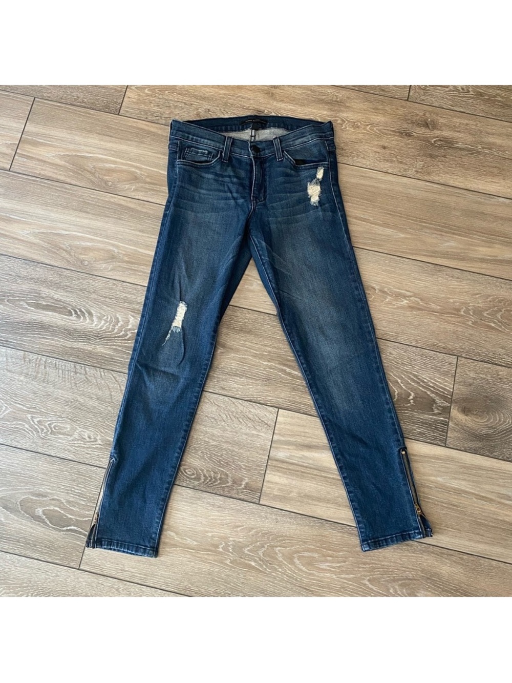 Flying Monkey - Dark Blue Distressed Skinny Jeans